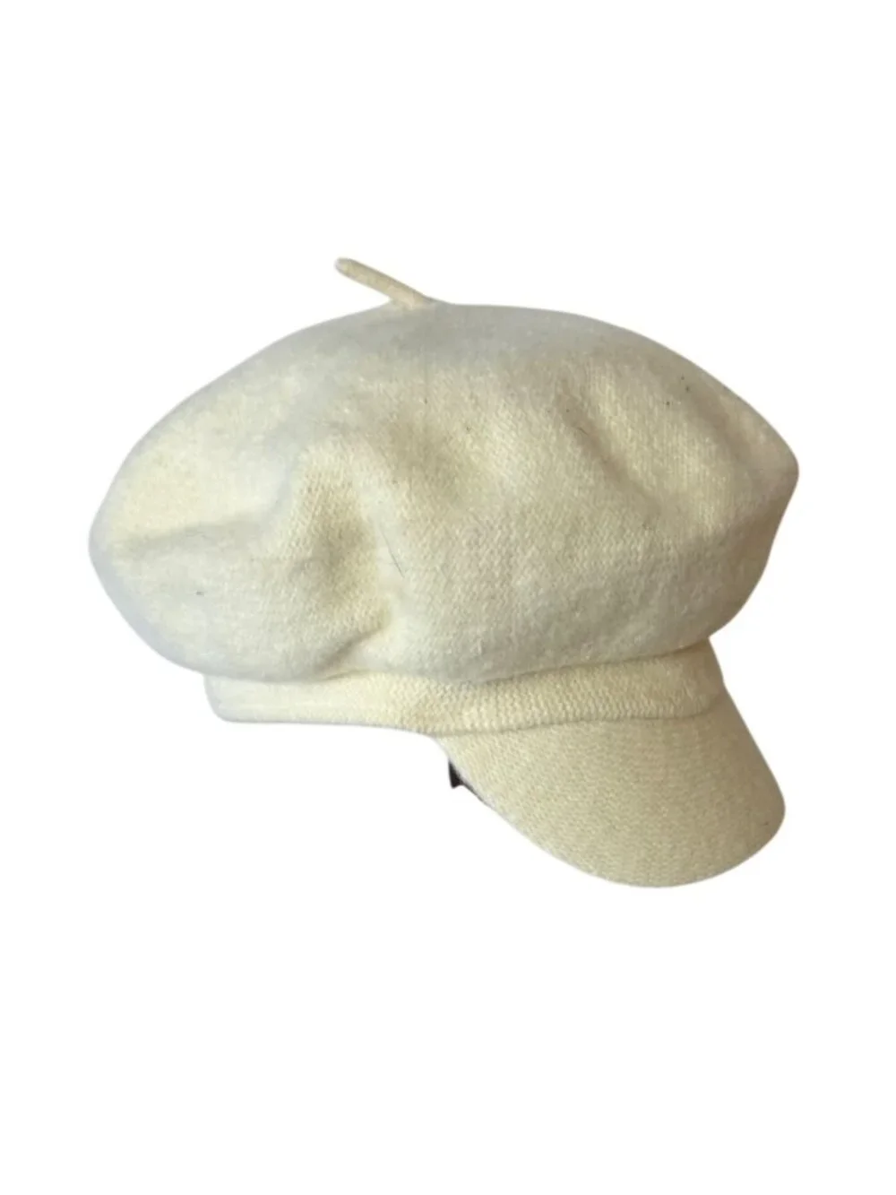 Kensie Cream Newsboy Hat Baker Boy Cap Ivory Knit Womens Winter